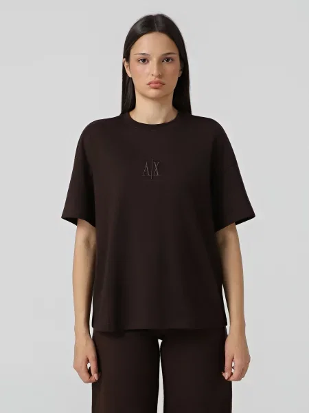 Футболка Armani Exchange темно-коричневий коричнева
