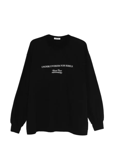 Lung pulover Undercover cu mâneci lungi negru