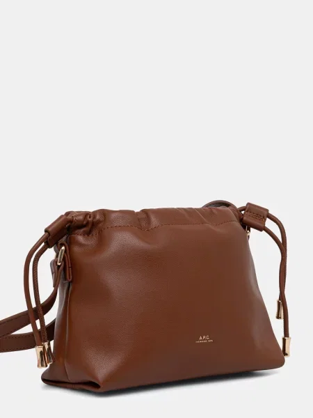 A.P.C. Sac Ninon Mini torebka crossbody z imitacji skóry brązowa