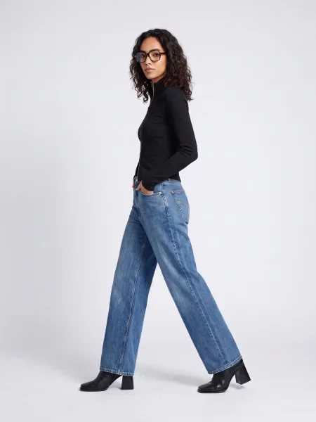 Široké džínsy G-star Raw modrá