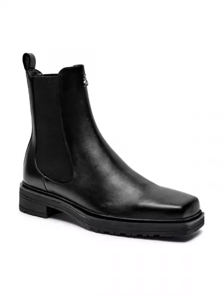 Patrizia Pepe De piele ghete chelsea negru
