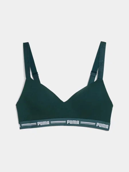 Бюстгальтер PUMA Padded Top 1p Han комбінований верх зелений