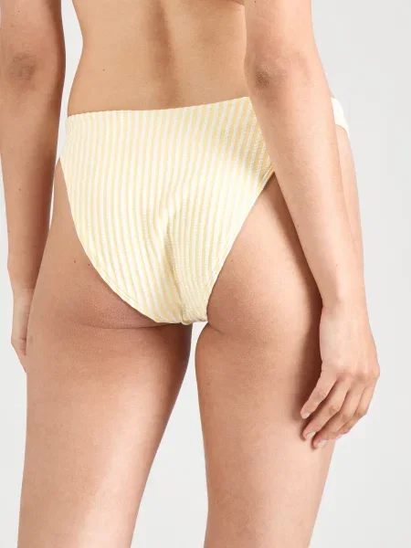 Abercrombie & Fitch Bikinové nohavičky pastelovo žltá biela