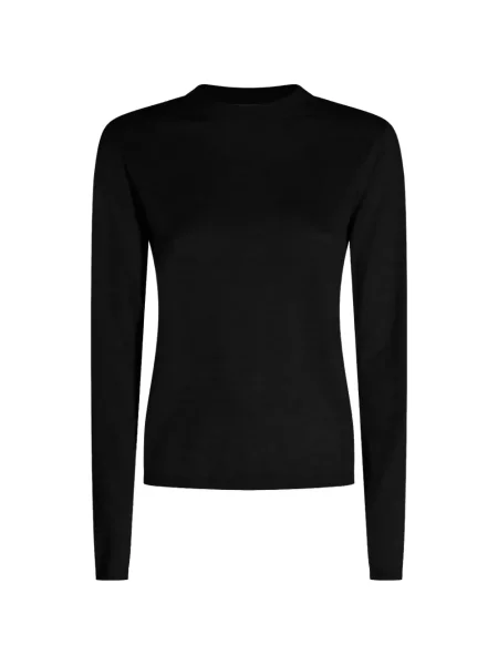 Lung pulover Max Mara cu decolteu rotund negru