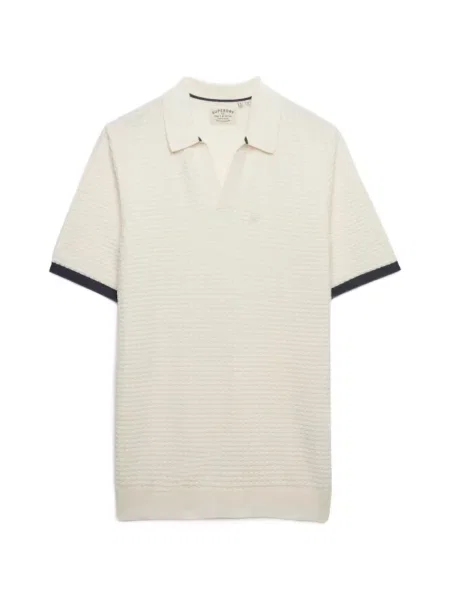 Gulerat tricou polo Superdry tricotate