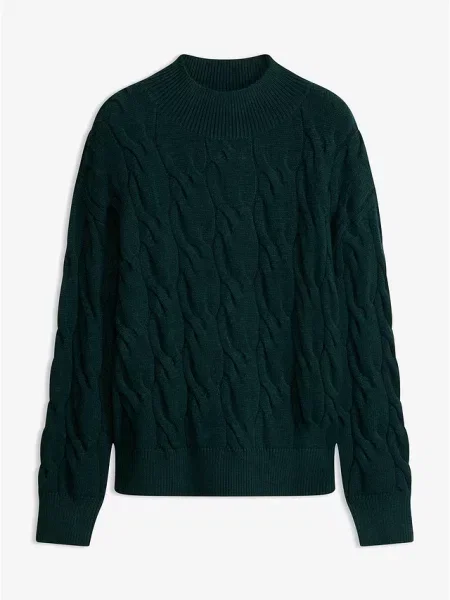 Sweter oversize z miękkiej mieszanki zielony