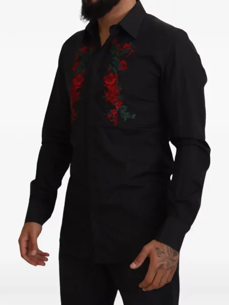 Риза Dolce & Gabbana на цветя черно