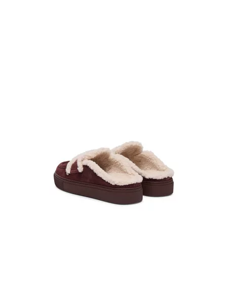 Inuikii Natikači Mule Wool Temno rjava