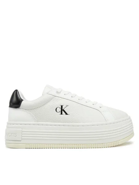 Calvin Klein Jeans Laisvalaikio batai Bold Flatf Low Lace Mg balta