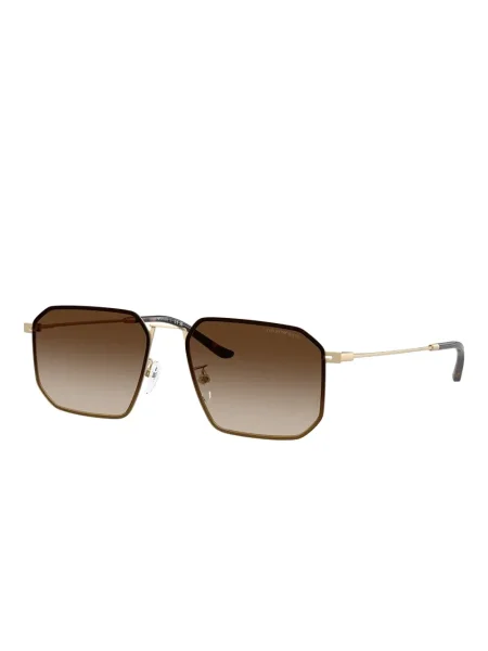 Ochelari de soare Emporio Armani cu imprimeu geometric maro