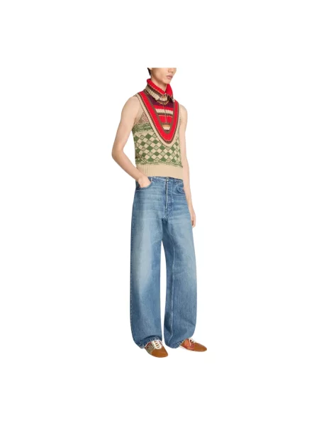 Jeansy Dries Van Noten niebieskie