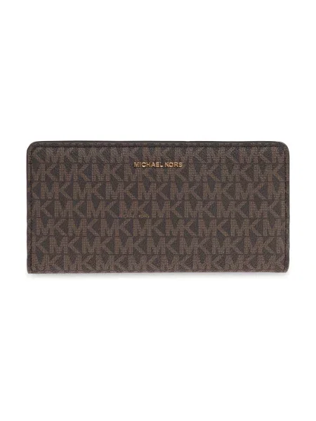 Portfel Michael Michael Kors zapinany na zatrzaski brązowy