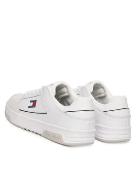 Tommy Jeans Sneakersy Tjm Cupsole Leather biela
