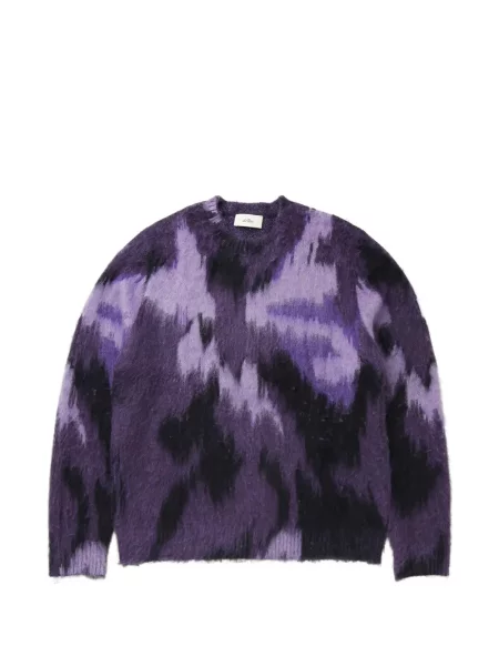 Sweter Les Deux w abstrakcyjne wzory fioletowy