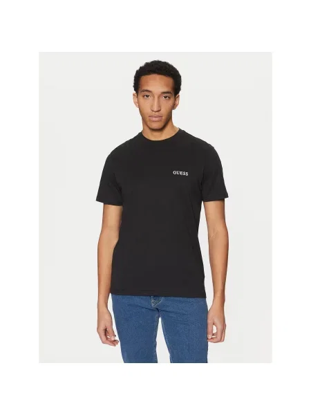 Guess Majica Regular Fit črna