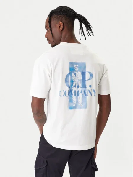 C.P. Company Tricou Écru alb