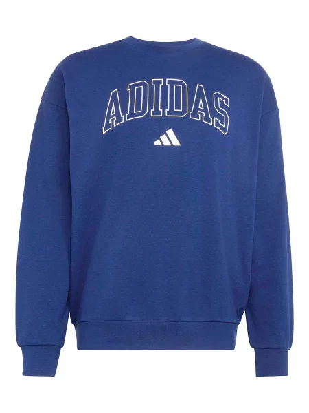 ADIDAS SPORTSWEAR Hanorac sport Seasonal Essentials Collegiate French Terry Crew albastru închis alb