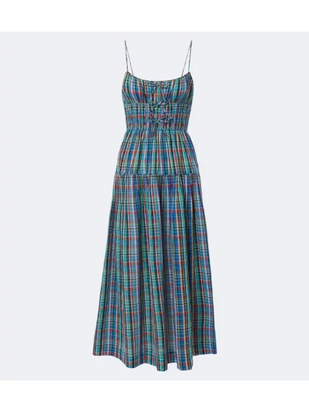 Rochie midi Dôen în carouri