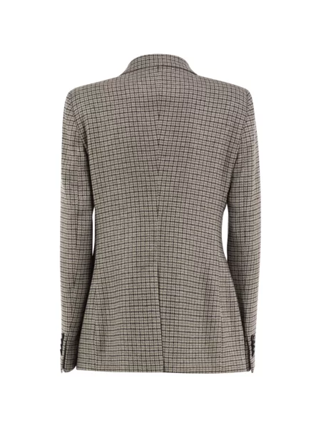 Μπλέιζερ Tagliatore houndstooth διπλόκουμπα γκρι