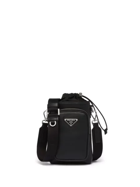 Email geantă Prada din piele cu autograf negru