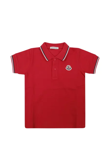 Koszulka polo dziecięca Moncler Enfant czerwona