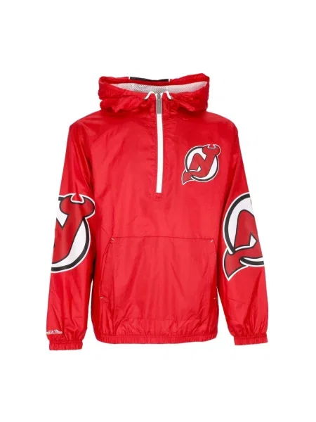 Wiatrówka Mitchell & Ness z dżerseju czerwona