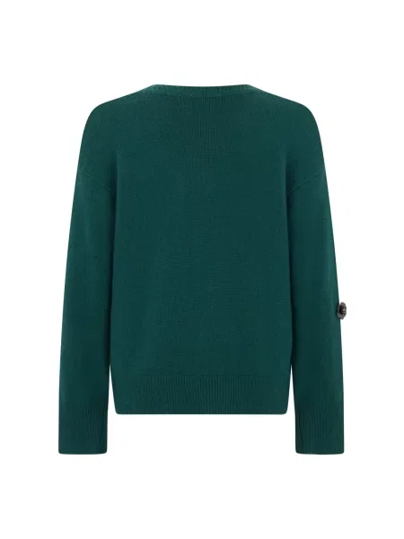 Max Mara Studio Sweter Nigella Z Cekinami I Kamieniami Ozdobnymi gruen zielony