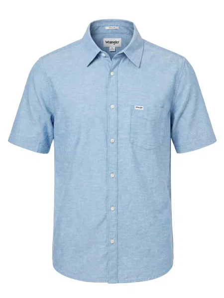 Wrangler Cămașă 1 Pkt celest Regular Fit albastru