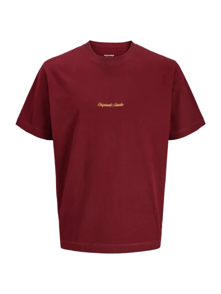 JACK & JONES Póló JORNorrebro szépia borvörös