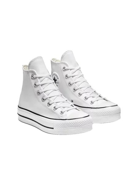 Členkové topánky Converse biela