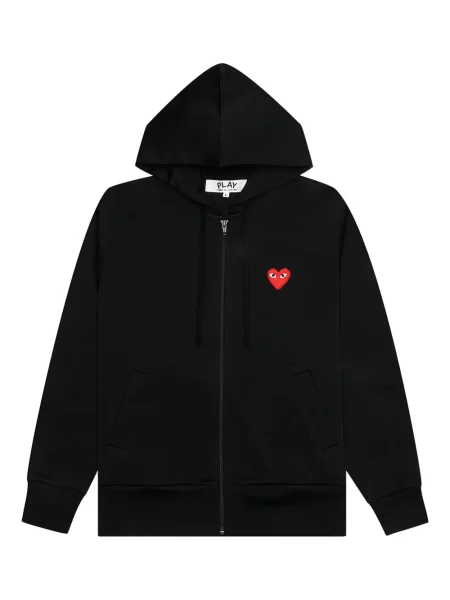 Hanorac Comme Des Garcons Play cu motiv cu inimi negru