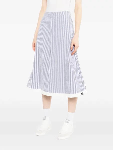 Dryžuotas midi sijonas Sport B. By Agnès B. pilka