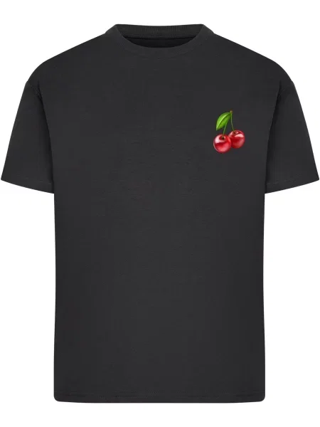 Merchcode Tričko Cherries 2 zelená / červená černá