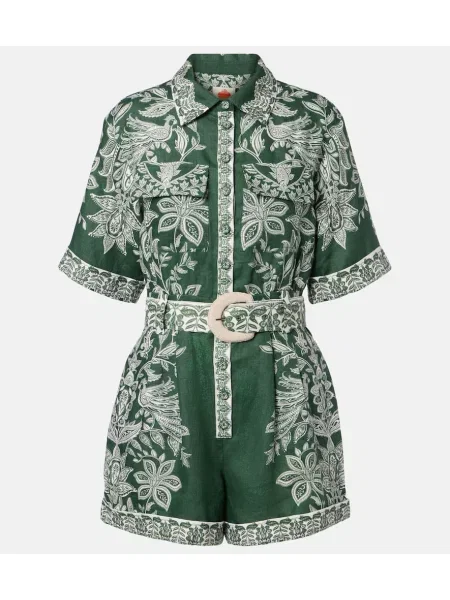 Salopetă Farm Rio de in cu imagine verde