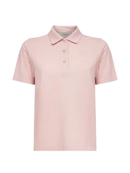 Polo Burberry cu broderie roz