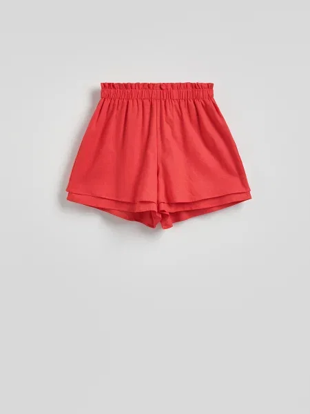 Льняные шорты Reserved красные