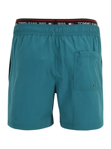 Pánske plavecké šortky Tommy Jeans DW SF Medium Drawstring timeless teal tyrkysová
