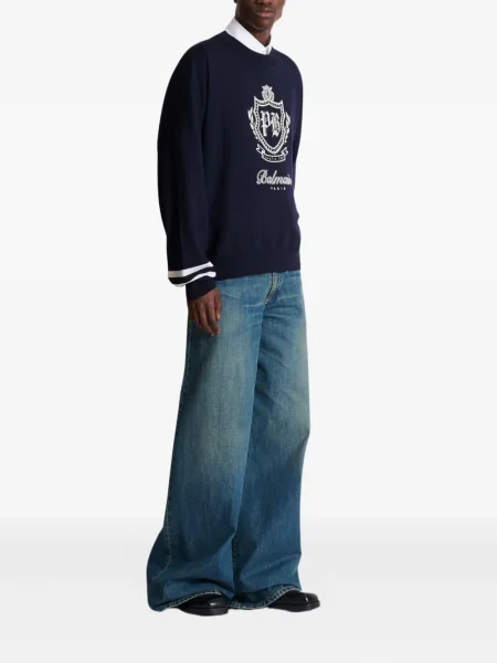 Pulover Balmain cu dungi albastru