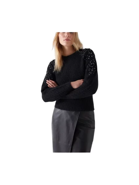 Sweter Salsa wełniany czarny