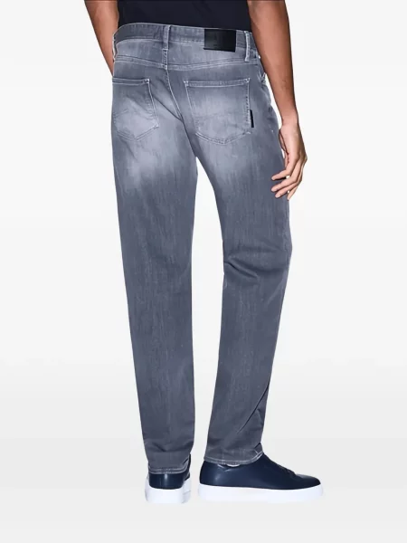 Blugi Armani Exchange cu autograf gri