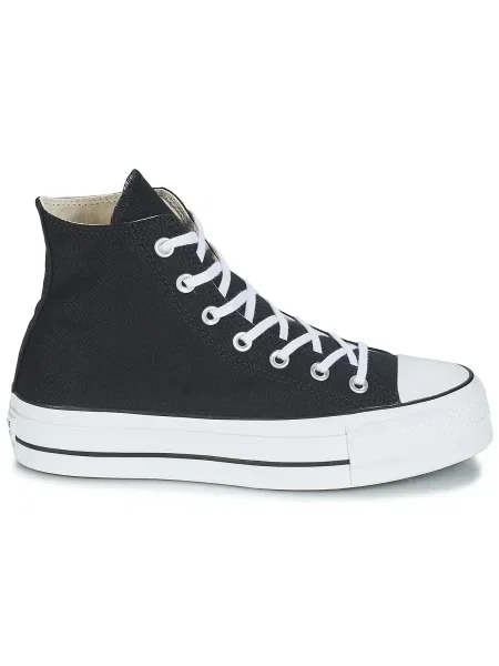 Vászon félcipő Converse fekete