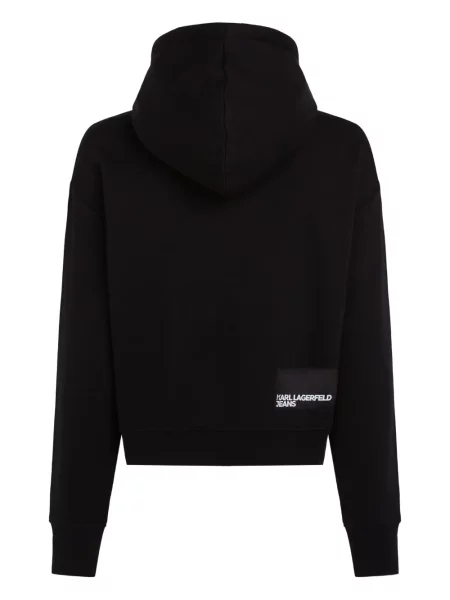 Hanorac cu glugă Karl Lagerfeld Jeans cu imagine negru