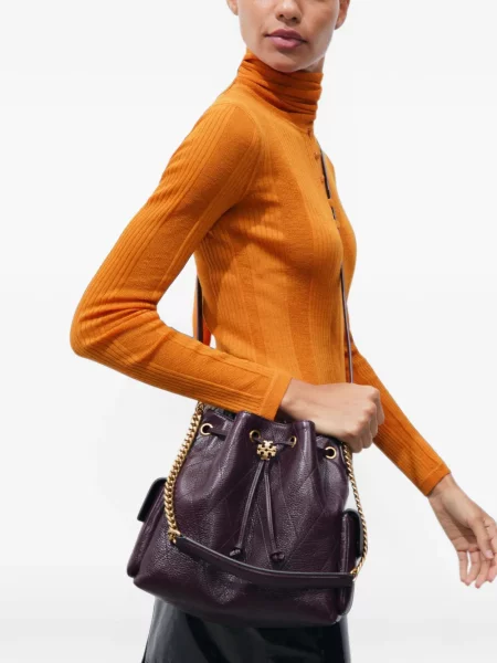 Ватиран чанта Tory Burch с връзки червено