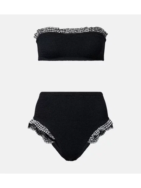 Bikini Hunza G s volanima crna