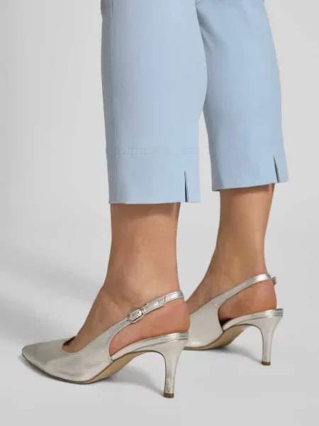 Wąskie spodnie typu pull-on z techno-bawełny superstretch Raffaello Rossi