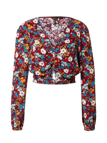 Bluză Superdry retro cu legături maro