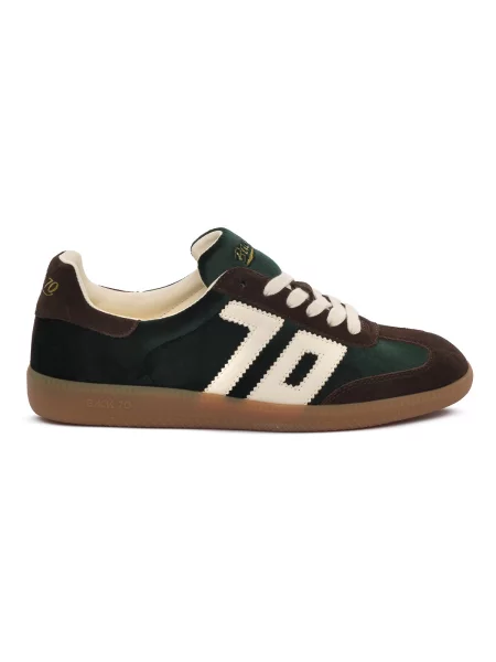Pantofi Back70 de catifea verde