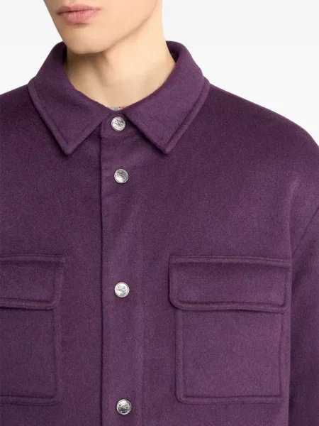 Cămașă Etro din cașmir violet