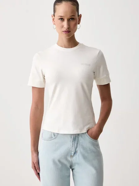 Guess t-shirt γυναικείο με μοντάλ GRETA μπεζ