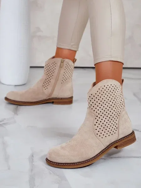 Botine Resti ajurate maro